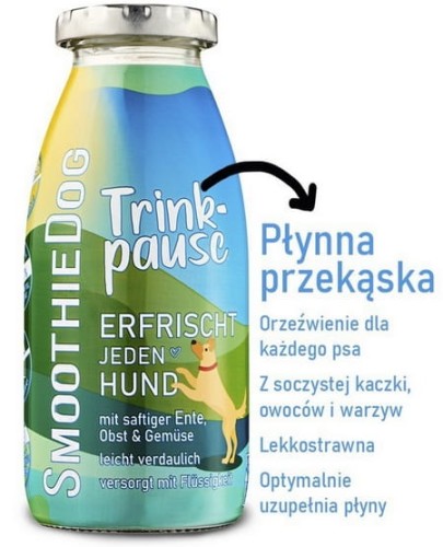 Przejdź do produktu SmoothieDog Płynna przekąska - kaczka 250ml - przysmak dla psa