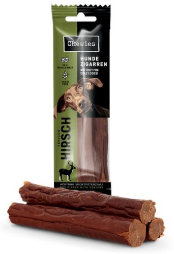 Przejdź do produktu Chewies Hundezigarren Hirsch - jeleń 75g - monobiałkowy przysmak dla psa
