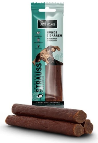 Przejdź do produktu Chewies Hundezigarren Straub & Beeren - struś & owoce 75g - monobiałkowy przysmak dla psa