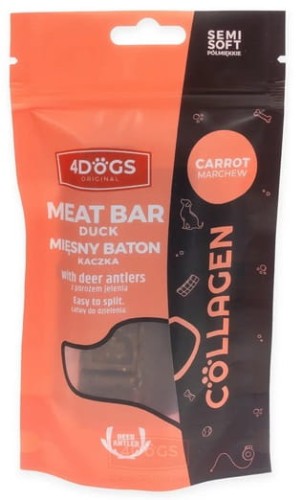 Przejdź do produktu 4DOGS Batony Semi-Soft Marchew i poroże 2szt - przysmak dla psa