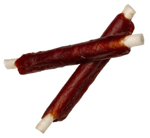 Przejdź do produktu Maced 100% Smakowite - Szaszłyk z kaczki - pałeczki wołowe z kaczką 500g - przysmak dla psa
