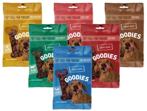 Przejdź do produktu Chewies Goodies (Training) Kosteczki Mini Multipack nr3 6x125g - przysmak dla psa