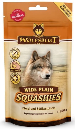 Przejdź do produktu Wolfsblut Dog Squashies Wide Plain - konina i bataty 100g - monobiałkowy przysmak dla psa