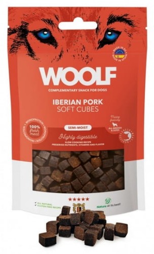 Przejdź do produktu Woolf Soft Cubes Iberian Pork 100g - monobiałkowy przysmak dla psa