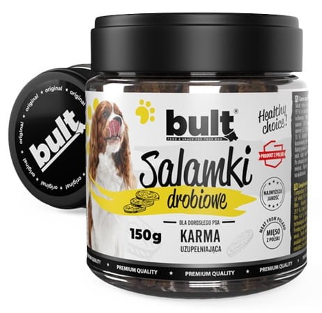 Przejdź do produktu Bult Salamki drobiowe dla psa 150g - przysmak dla psa