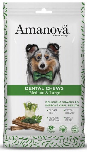 Przejdź do produktu Amanova Dog Dental Chews Medium & Large 180g - karma sucha dla psa