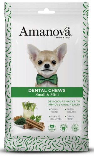 Przejdź do produktu Amanova Dog Dental Chews Small & Mini 110g - przysmak dla psa