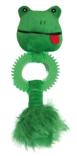 Przejdź do produktu Yarro Żaba z gumowym kółkiem 27cm [Y0029] - zabawka dla psa