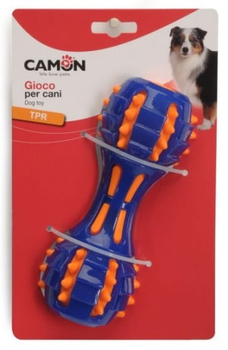 Przejdź do produktu Camon TPR hantel z kolcowym wkładem 18cm - zabawka dla psa