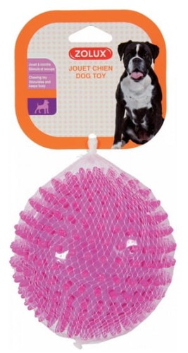 Przejdź do produktu Zolux TPR POP Piłka z kolcami 13cm różowa [479071FRA] - zabawka dla psa