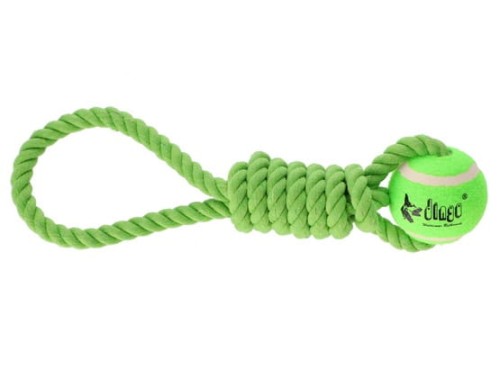Przejdź do produktu Dingo - Piłka tenisowa z uchwytem Fresh 6,2x41cm zielona - zabawka dla psa