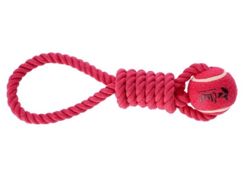Przejdź do produktu Dingo - Piłka tenisowa z uchwytem Fresh 6,2x41cm różowa - zabawka dla psa