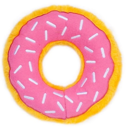 Przejdź do produktu ZippyPaws Pluszowy Donut Standard truskawkowy [ZP256] - zabawka dla psa
