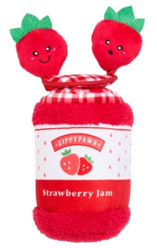 Przejdź do produktu ZippyPaws Pluszowa norka bungee dla psa Dżem truskawkowy [ZP1113] - zabawka dla psa
