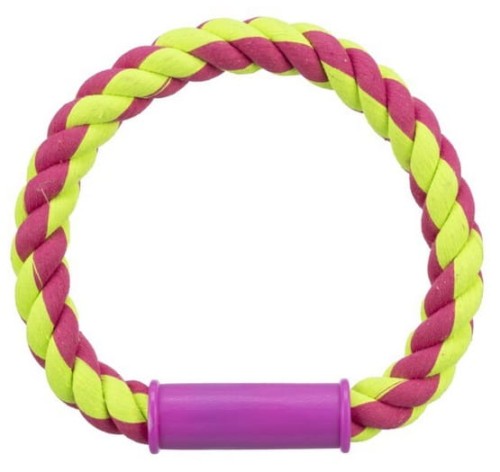 Przejdź do produktu Trixie Sznur bawełniany z uchwytem koło 30cm [TX-3277] - zabawka dla psa