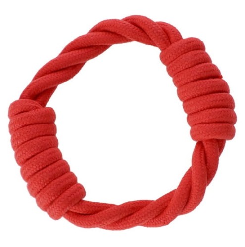 Przejdź do produktu Dingo - Ringo zaplatane Energy 18cm czerwone - zabawka dla psa