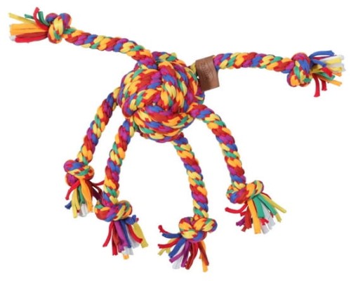 Przejdź do produktu Zolux szarpak ośmiornica sznur Rainbow 38cm - zabawka dla psa