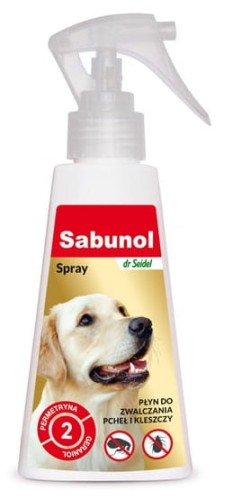 Przejdź do produktu Sabunol Spray przeciw pchłom i kleszczom dla psa 100ml