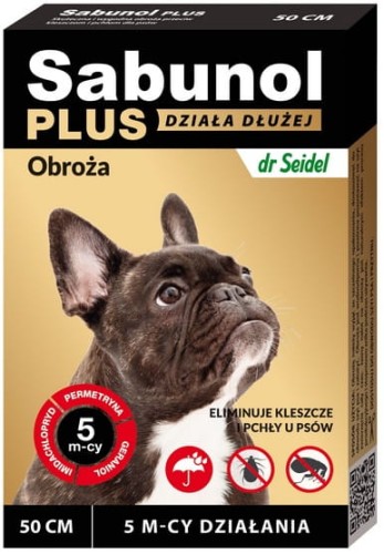 Przejdź do produktu Sabunol Obroża Plus przeciw pchłom dla psa 50cm