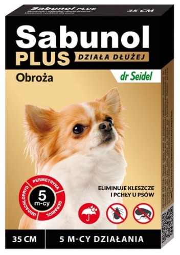 Przejdź do produktu Sabunol Obroża Plus przeciw pchłom dla psa 35cm