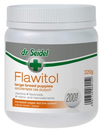 Przejdź do produktu Dr Seidel Flawitol dla szczeniąt ras dużych 200 tabl.