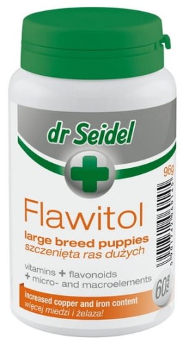 Przejdź do produktu Dr Seidel Flawitol dla szczeniąt ras dużych 60 tabl.