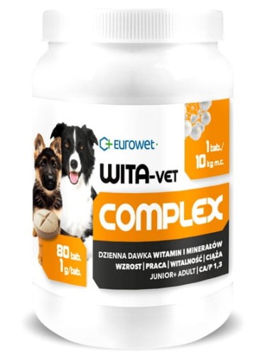 Przejdź do produktu Wita-Vet Complex 1g 80tabl