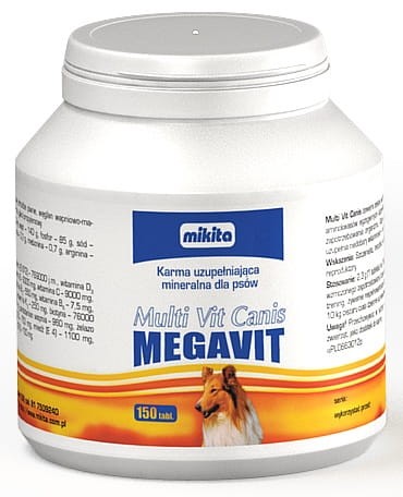 Przejdź do produktu Mikita Megavit Multi-Vit Canis - witaminy, minerały i aminokwasy dla psów 150 tabl.