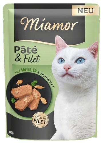 Przejdź do produktu Miamor Pate & Filet Dziczyzna & Kurczak saszetka 85g – karma mokra dla kota