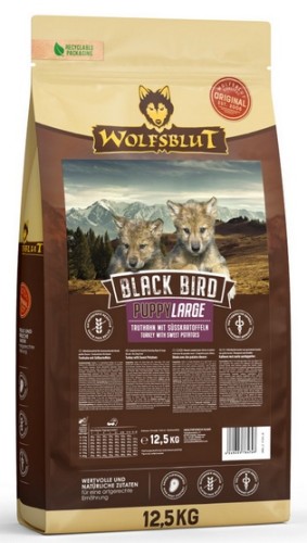 Przejdź do produktu Wolfsblut Dog Black Bird Puppy Large - indyk i bataty 12,5kg – karma sucha dla psa