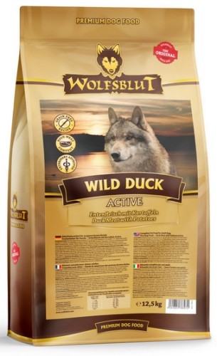 Przejdź do produktu Wolfsblut Dog Wild Duck Active - kaczka i ziemniaki 12,5kg – karma sucha dla psa