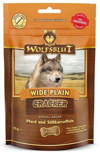 Przejdź do produktu Wolfsblut Dog Cracker Wide Plain - konina i bataty 70g – przysmak dla psa