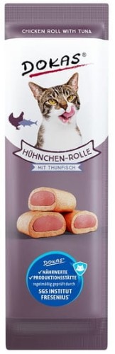 Przejdź do produktu Dokas Kot Paszteciki kurczak & tuńczyk 10g – przysmak dla kota