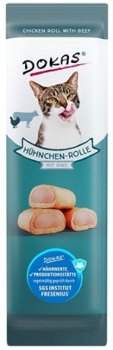 Przejdź do produktu Dokas Kot Paszteciki kurczak & wołowina 10g – przysmak dla kota