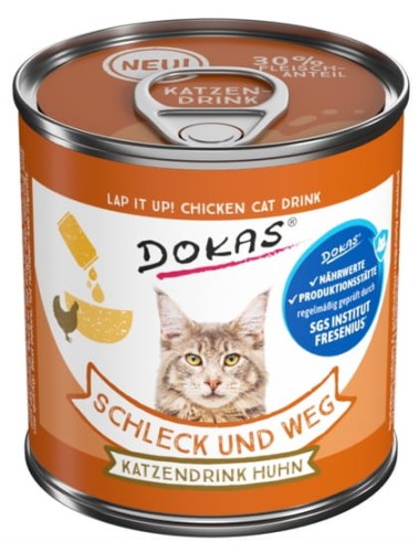 Przejdź do produktu Dokas Kot Napój o smaku kurczaka 100g – przysmak dla kota