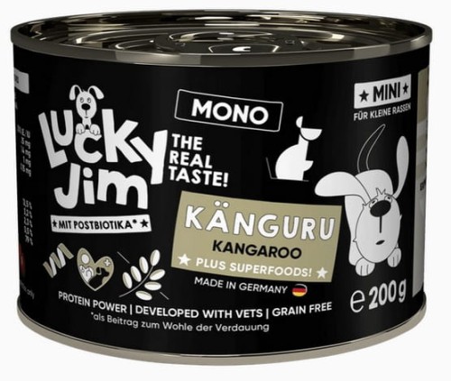 Przejdź do produktu Lucky Jim Mono Mini Adult Kangur puszka 200g – karma mokra dla psa