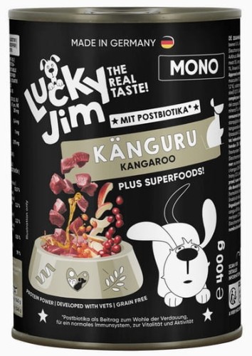 Przejdź do produktu Lucky Jim Mono Adult Kangur puszka 400g – karma mokra dla psa