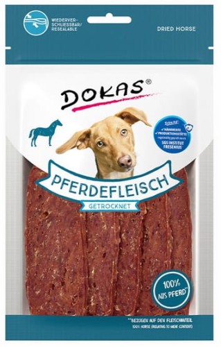 Przejdź do produktu Dokas Pies Paski konina 60g – przysmak dla psa