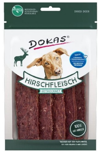 Przejdź do produktu Dokas Pies Paski jeleń 60g – przysmak dla psa