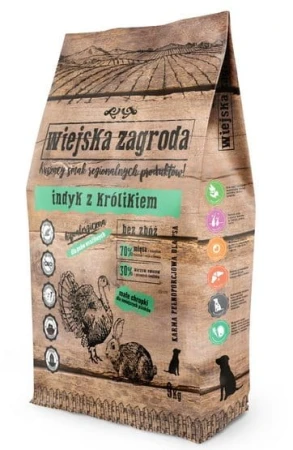 Wiejska Zagroda Indyk z królikiem small 9kg - karma sucha dla psa