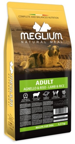 Przejdź do produktu Meglium Dog Adult Lamb & Rice - Jagnięcina i Ryż - 2,5kg  – karma sucha dla psa