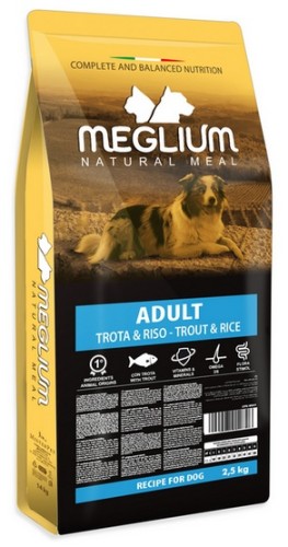 Przejdź do produktu Meglium Dog Adult Trout & Rice - Pstrąg i Ryż - 2,5kg  – karma sucha dla psa