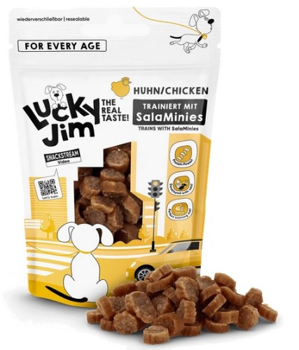 Przejdź do produktu Lucky Jim SalaMinies Kurczak 70g – przysmak dla psa
