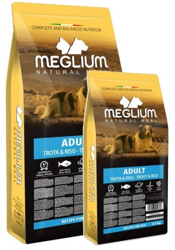 Przejdź do produktu Meglium Dog Adult Trout & Rice - Pstrąg i Ryż - 14kg +2,5kg Gratis – karma sucha dla psa
