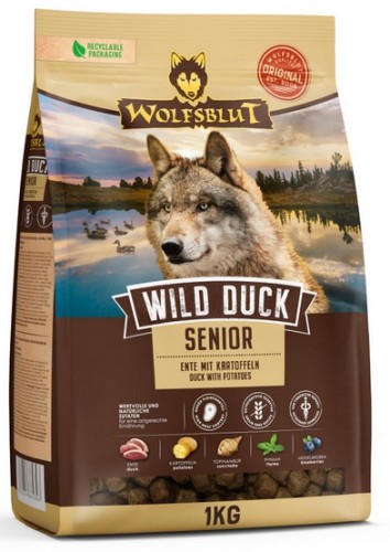 Przejdź do produktu Wolfsblut Dog Wild Duck Senior - kaczka i ziemniaki 1kg – karma sucha dla psa