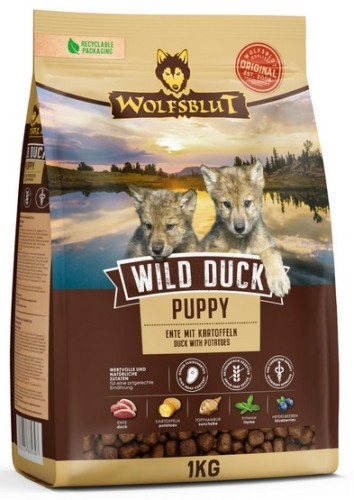 Przejdź do produktu Wolfsblut Dog Wild Duck Puppy - kaczka i ziemniaki 1kg – karma sucha dla psa