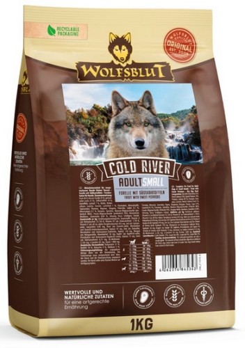 Przejdź do produktu Wolfsblut Dog Cold River Small - pstrąg i bataty 1kg – karma sucha dla psa