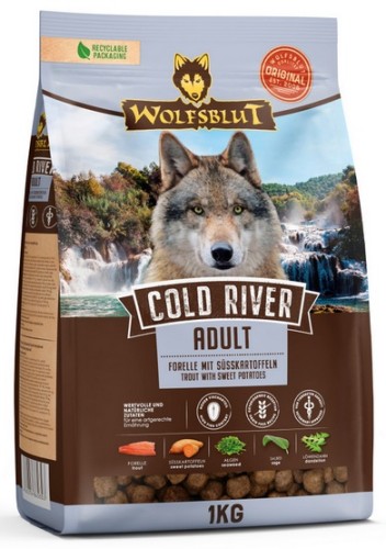 Przejdź do produktu Wolfsblut Dog Cold River Adult - pstrąg i bataty 1kg – karma sucha dla psa