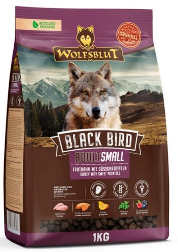 Przejdź do produktu Wolfsblut Dog Black Bird Adult Small - indyk i bataty 1kg – karma sucha dla psa
