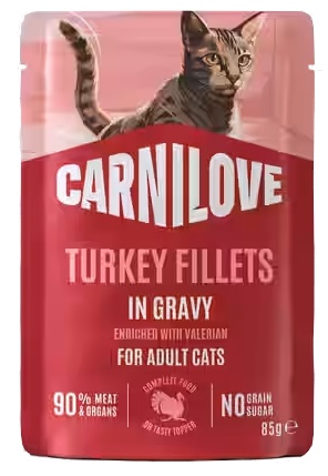 Przejdź do produktu Carnilove Cat Turkey - indyk w sosie saszetka 85g – karma mokra dla kota